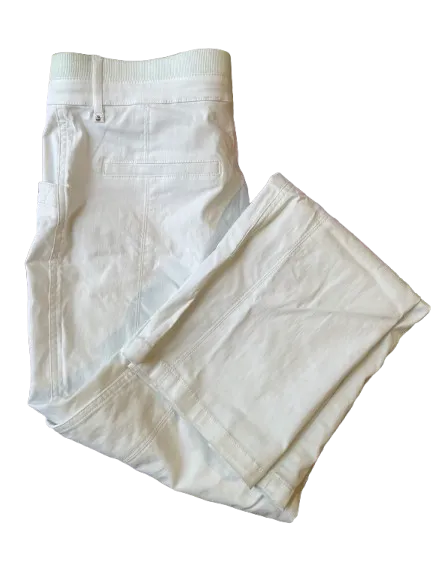 Simon Chang Denim White Stretch Pants