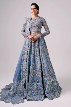 Sky Blue Lehenga Choli for Pakistani Wedding Dress