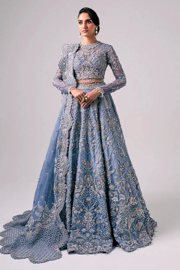 Sky Blue Lehenga Choli for Pakistani Wedding Dress