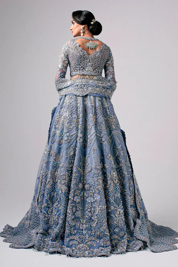 Sky Blue Lehenga Choli for Pakistani Wedding Dress