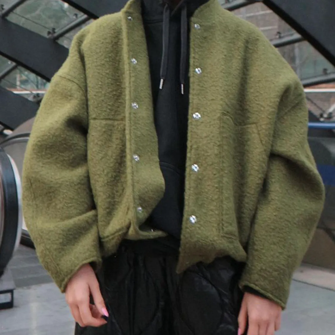 Snap Down Bomber Jacket