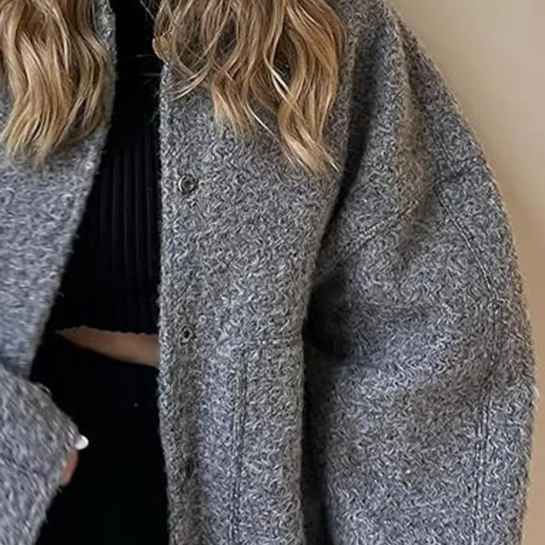Snap Down Bomber Jacket