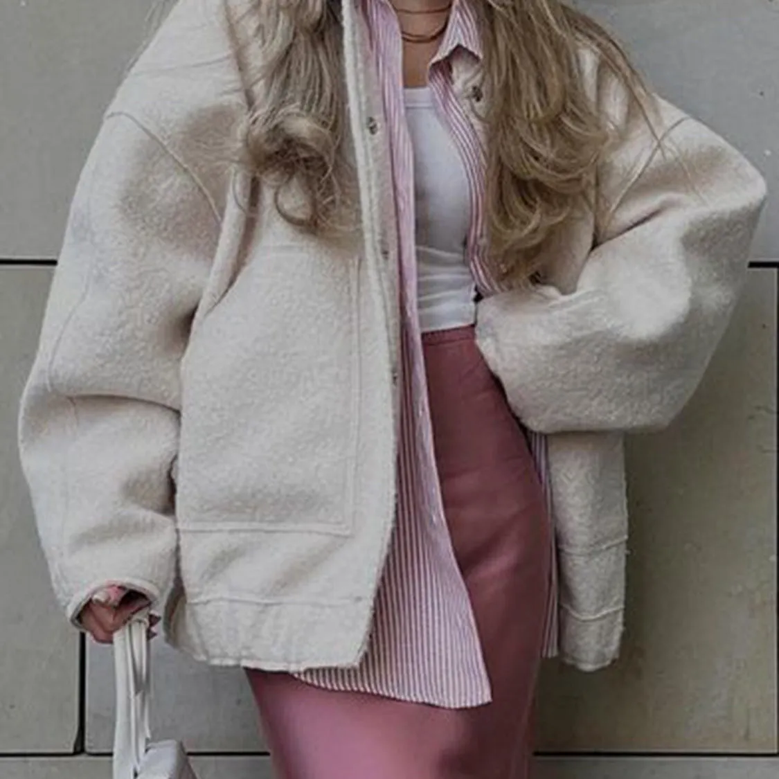 Snap Down Bomber Jacket