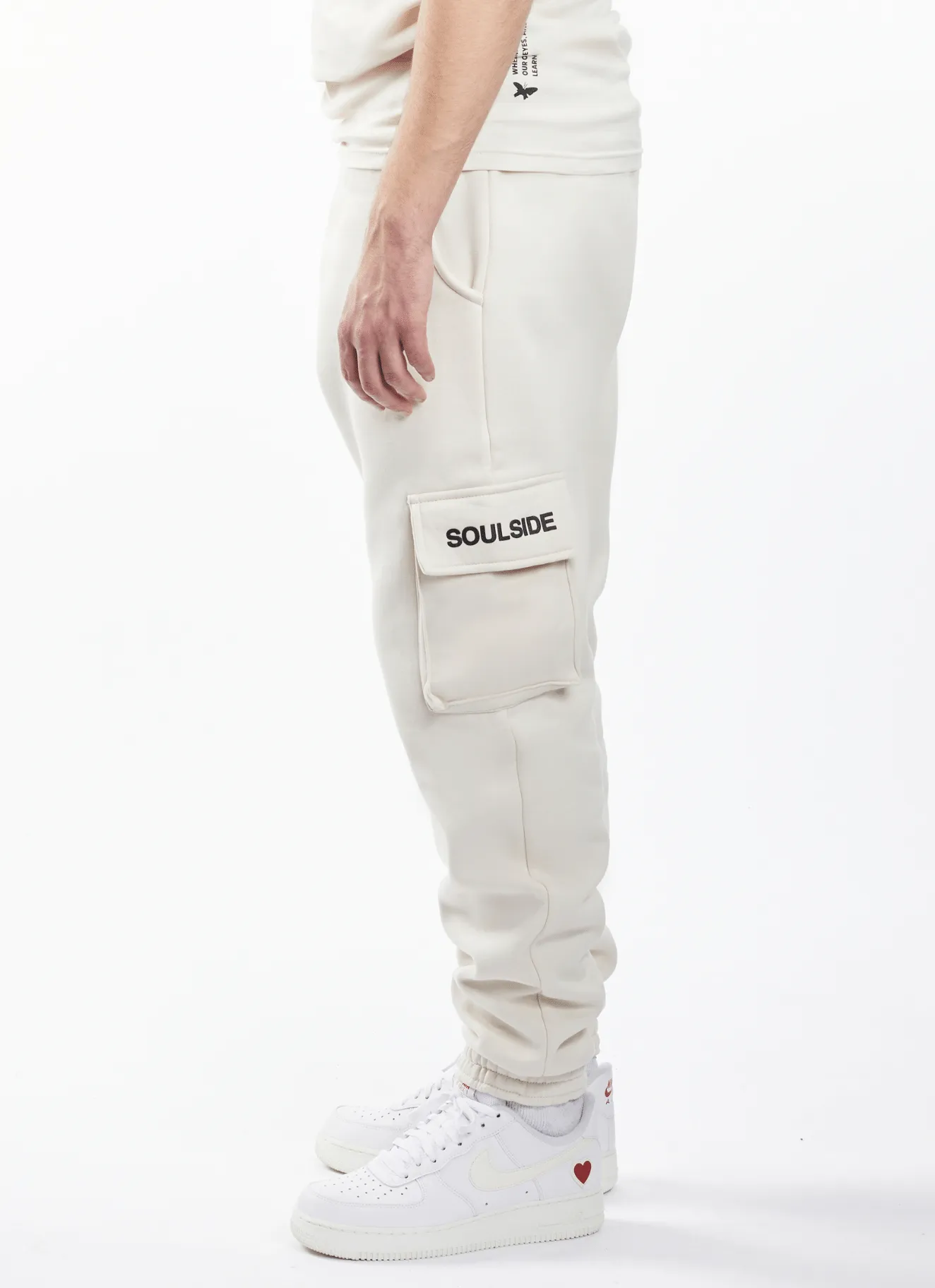 Soulside Herren Cargo Jogginghose - Basic Cargo Soul - Coconnut Milk