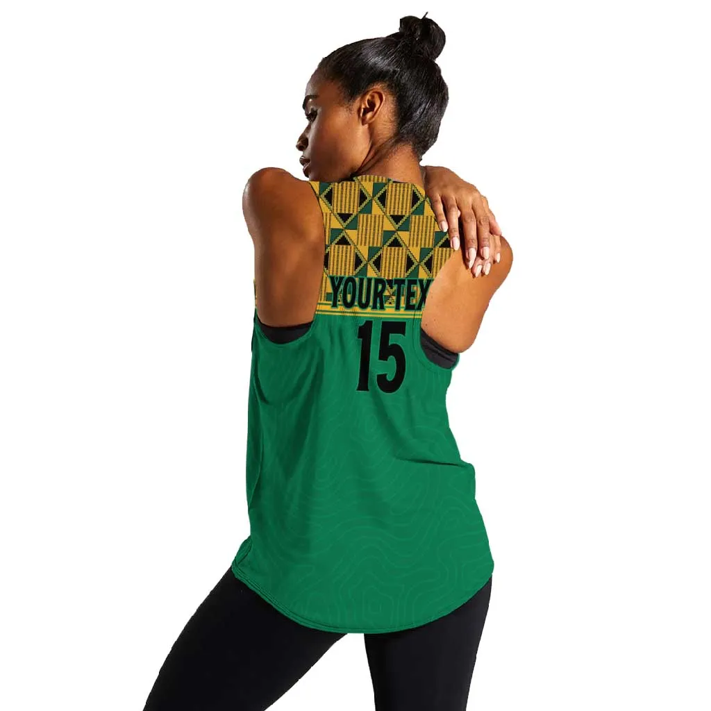 South Africa Soccer Custom Women Racerback Tank Bafana Bafana LT15