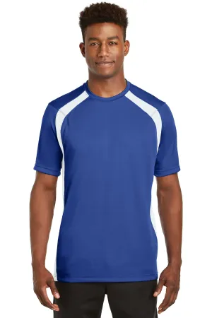Sport-Tek Dry Zone Colorblock Crew. T478 True Royal/ White