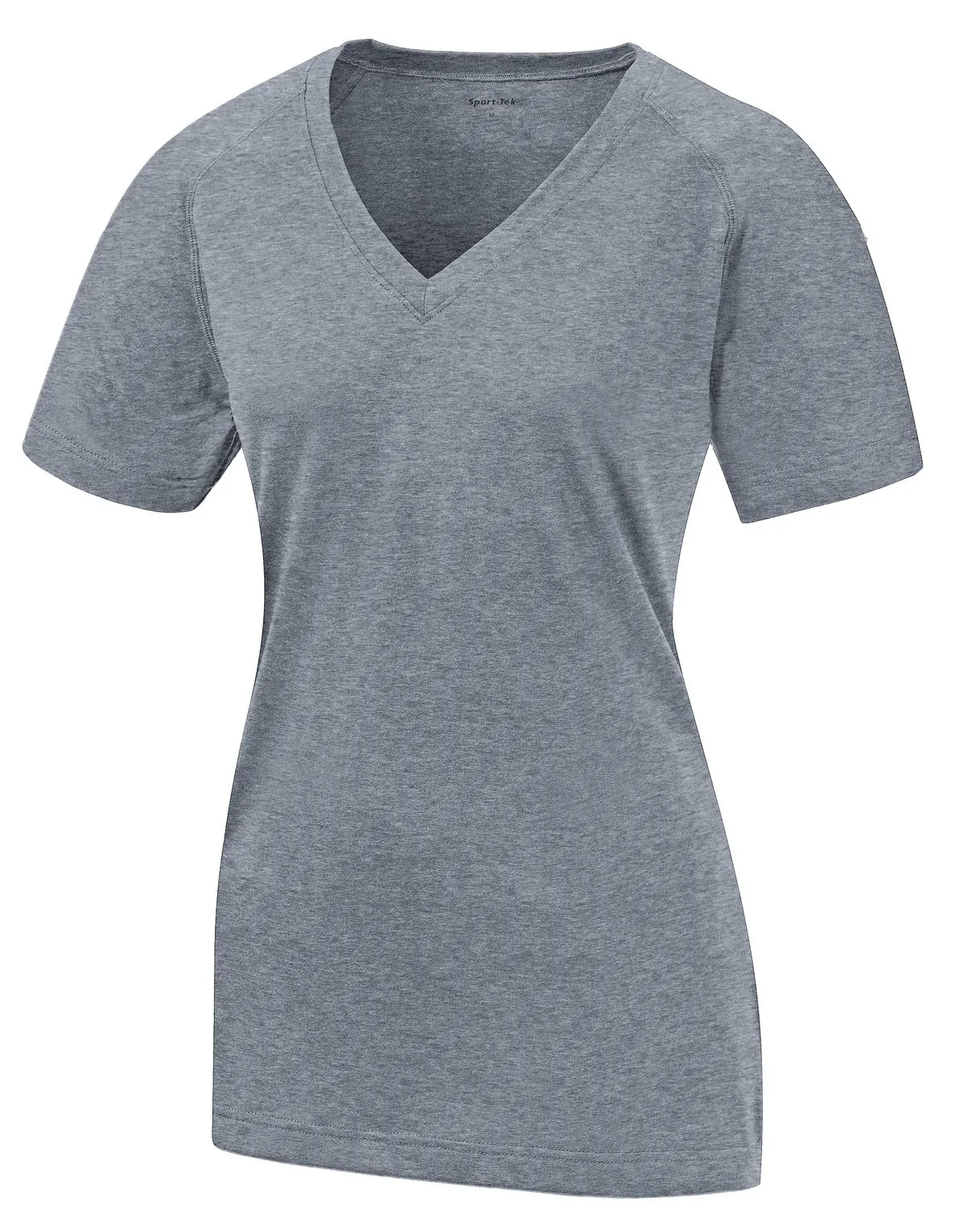 Sport-Tek Women's Ultimate Performance V-Neck. LST700 Heather Grey
