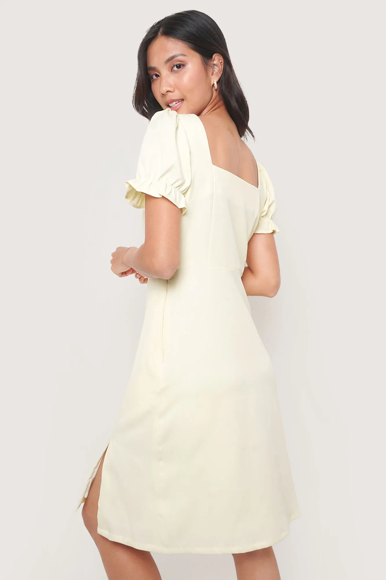 Square Neck Fit & Flare Dress