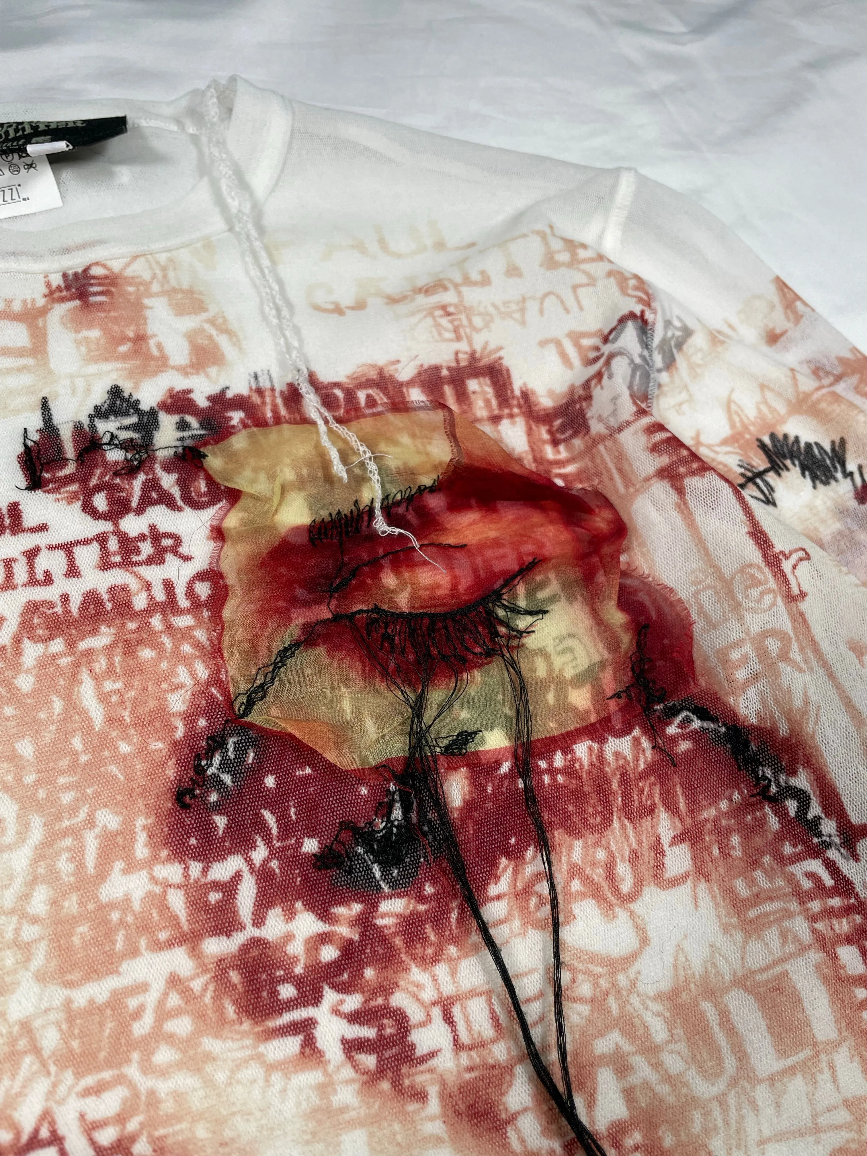 SS2002 Jean Paul Gaultier eye patchwork top