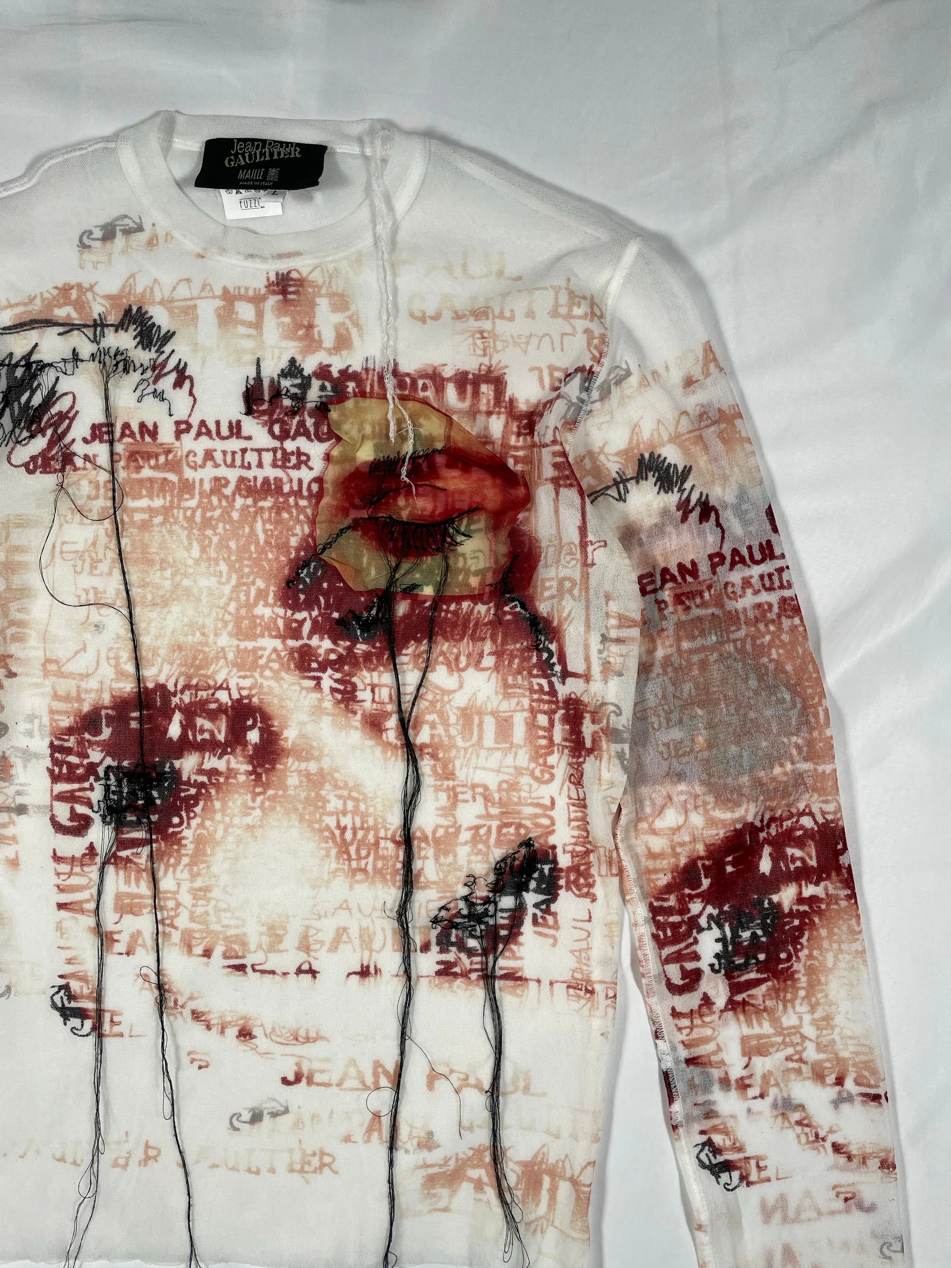 SS2002 Jean Paul Gaultier eye patchwork top