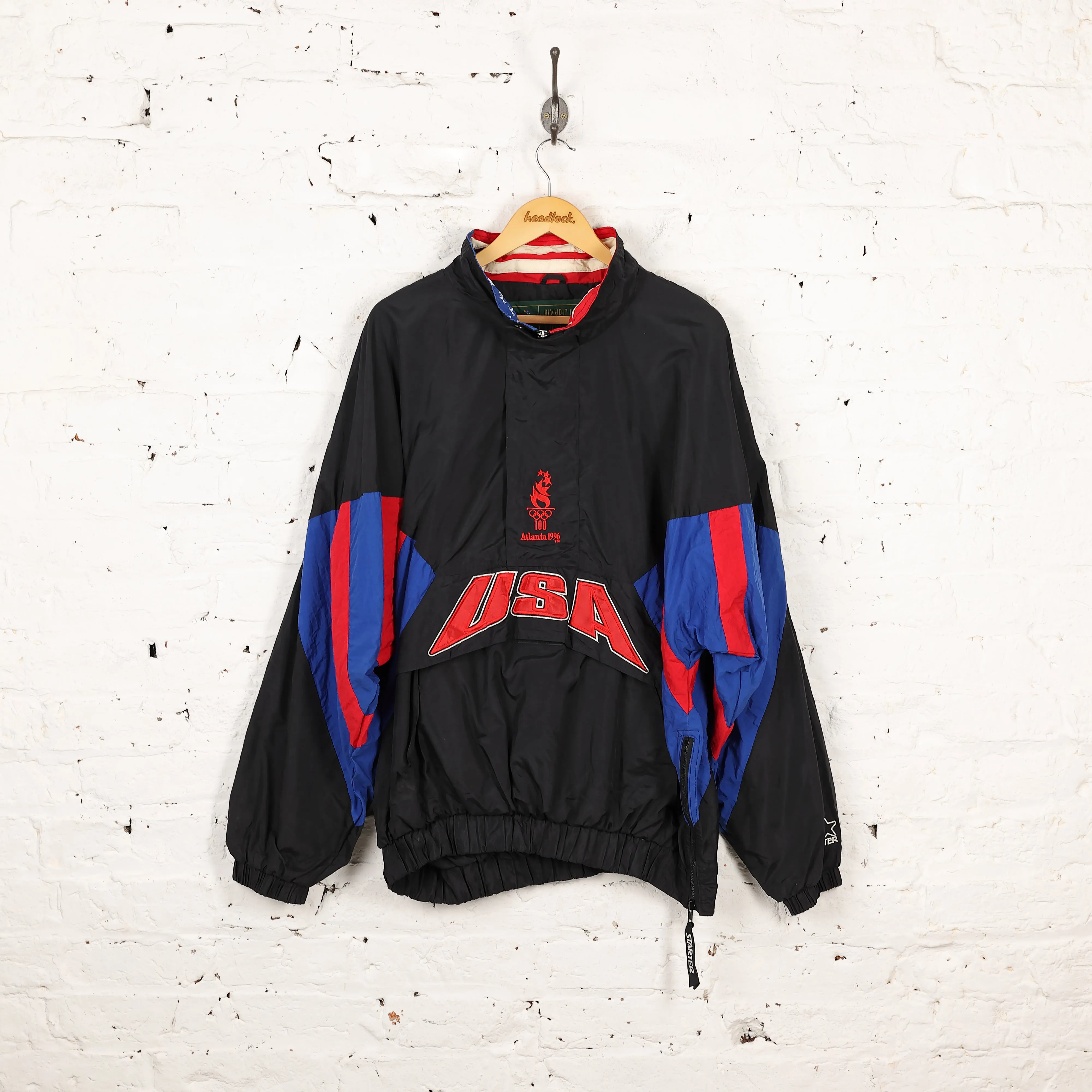 Starter Atlanta 1996 Olympic Team USA Starter Jacket - Black - XL