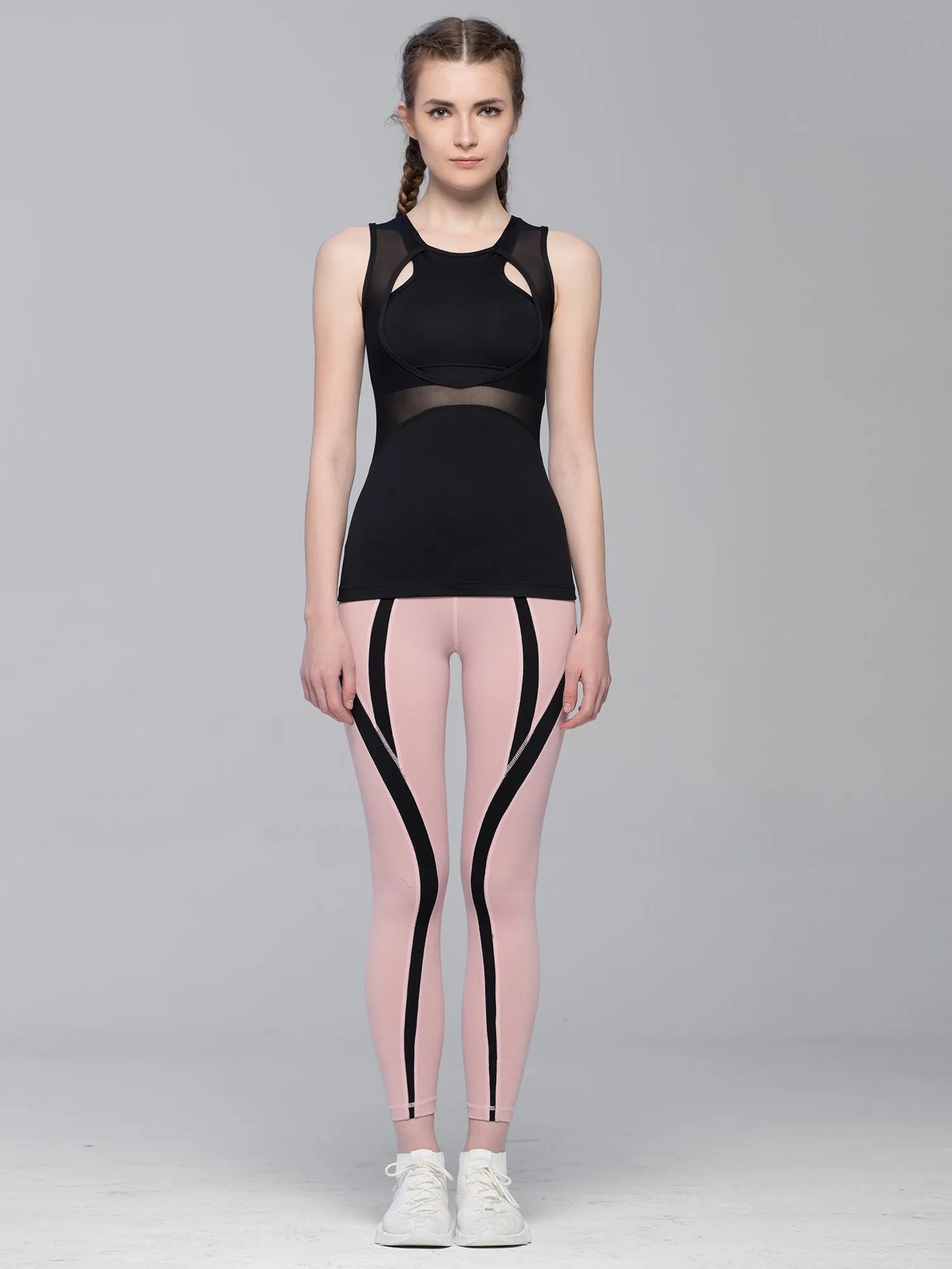 STRATUM TANK, BLACK/BLACK MESH
