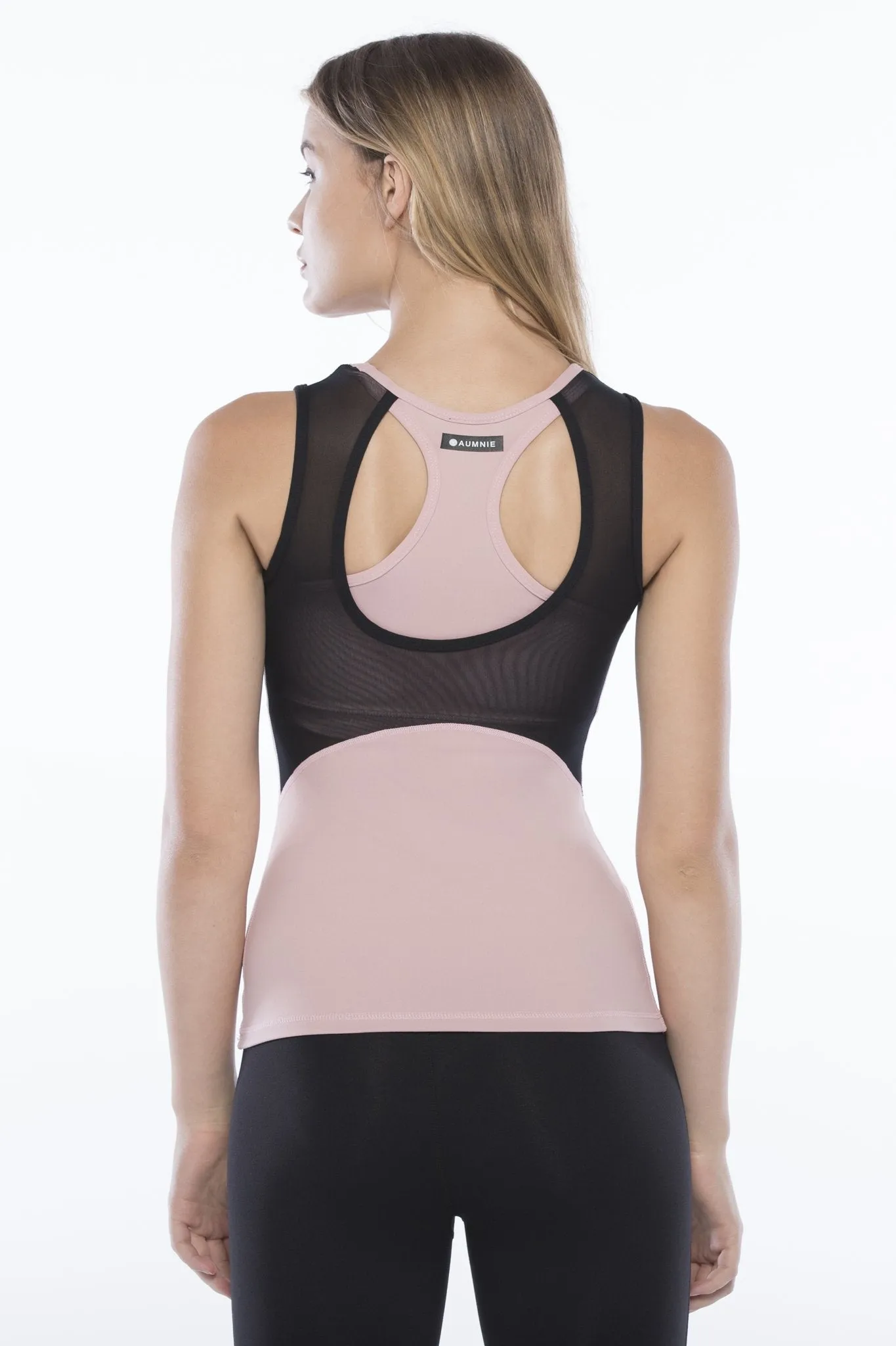 STRATUM TANK, BLUSH/BLACK MESH