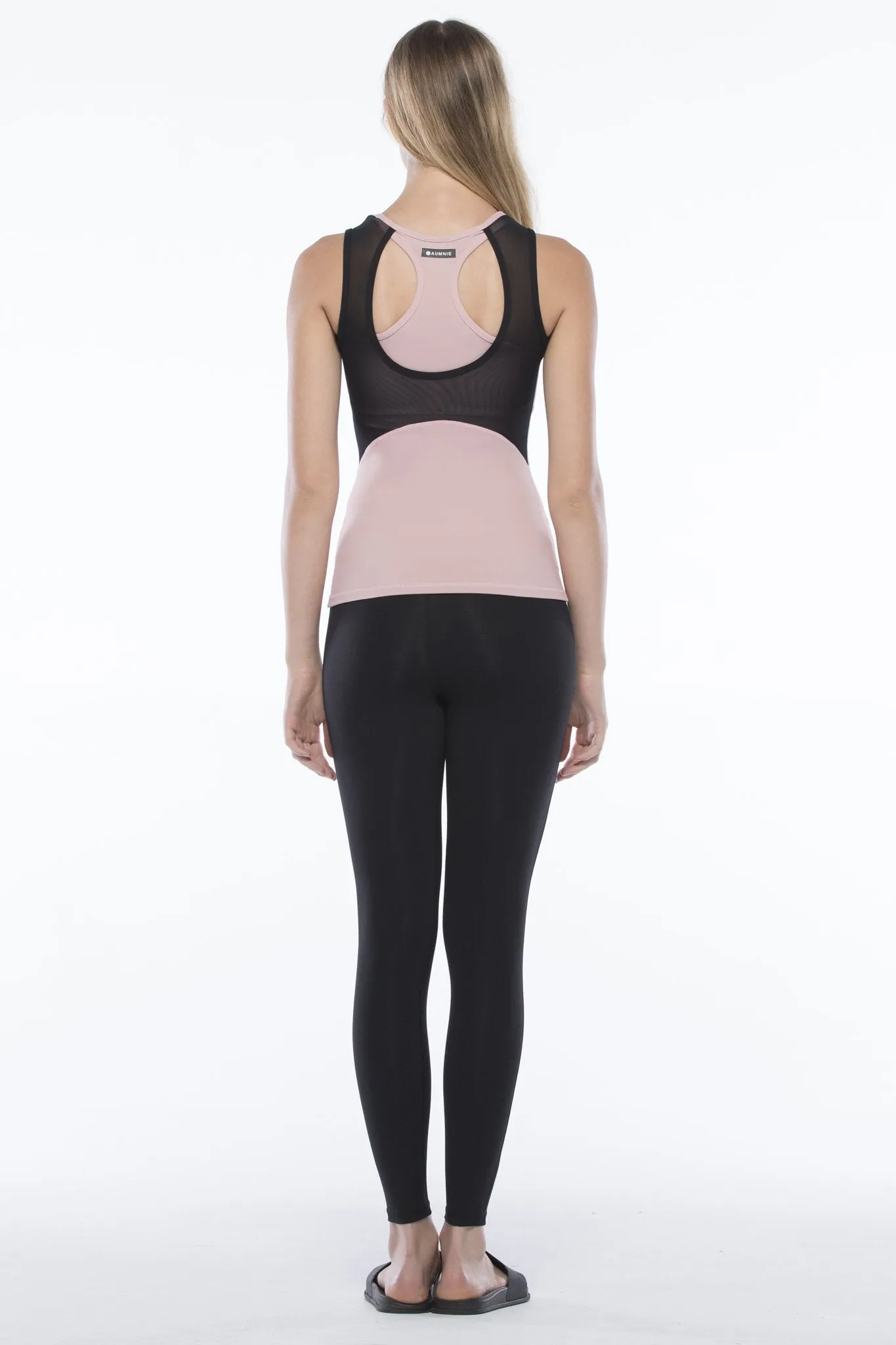 STRATUM TANK, BLUSH/BLACK MESH