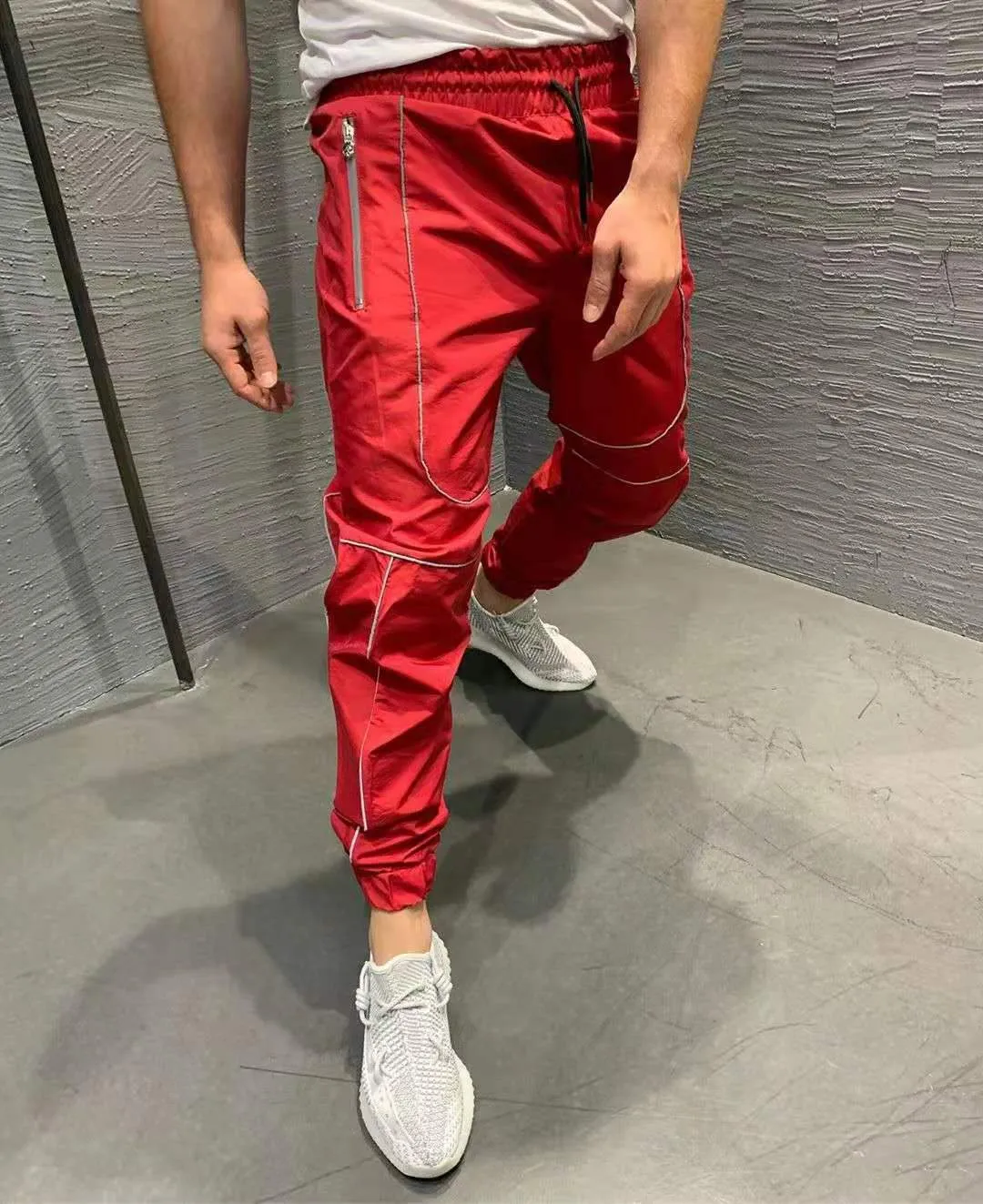 Stretch Reflective Sports Fitness Trousers