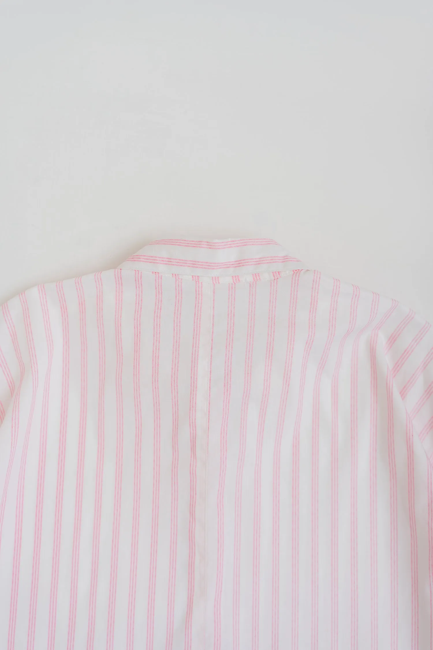 STRIPED POPLIN LOOSE FIT BUTTON DOWN SHIRT