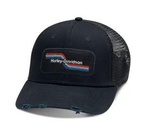 Stripes Tank Logo Adjustable Baseball Hat - Black