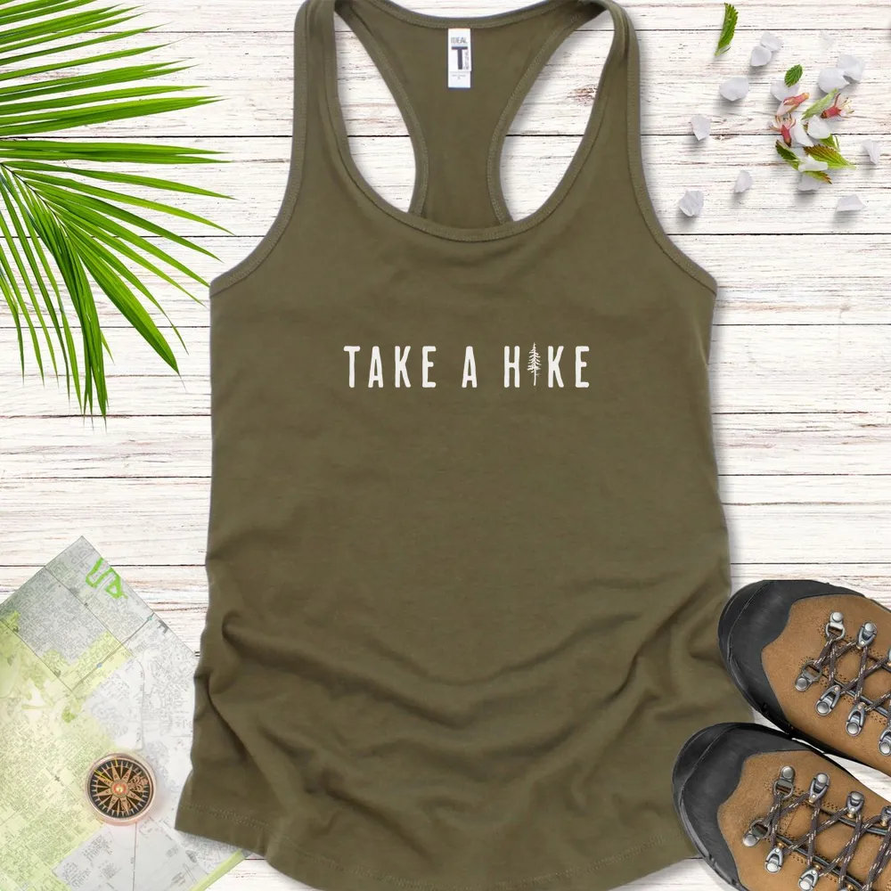 Take A Hike Pine Tree Women's Tank Top