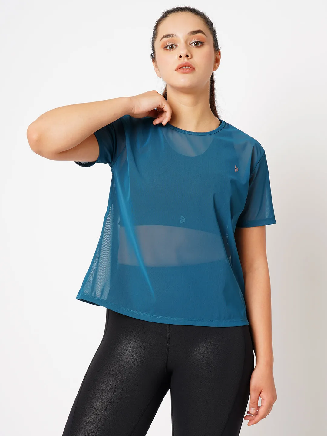 Teal Ivy Mesh Tee