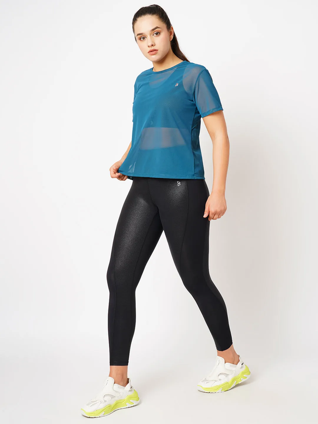 Teal Ivy Mesh Tee