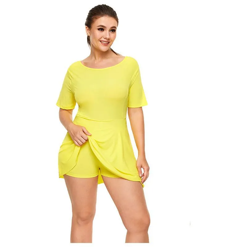 Tennis Dresses With Safety Pants Women Backless Golf Mini Sport Dress