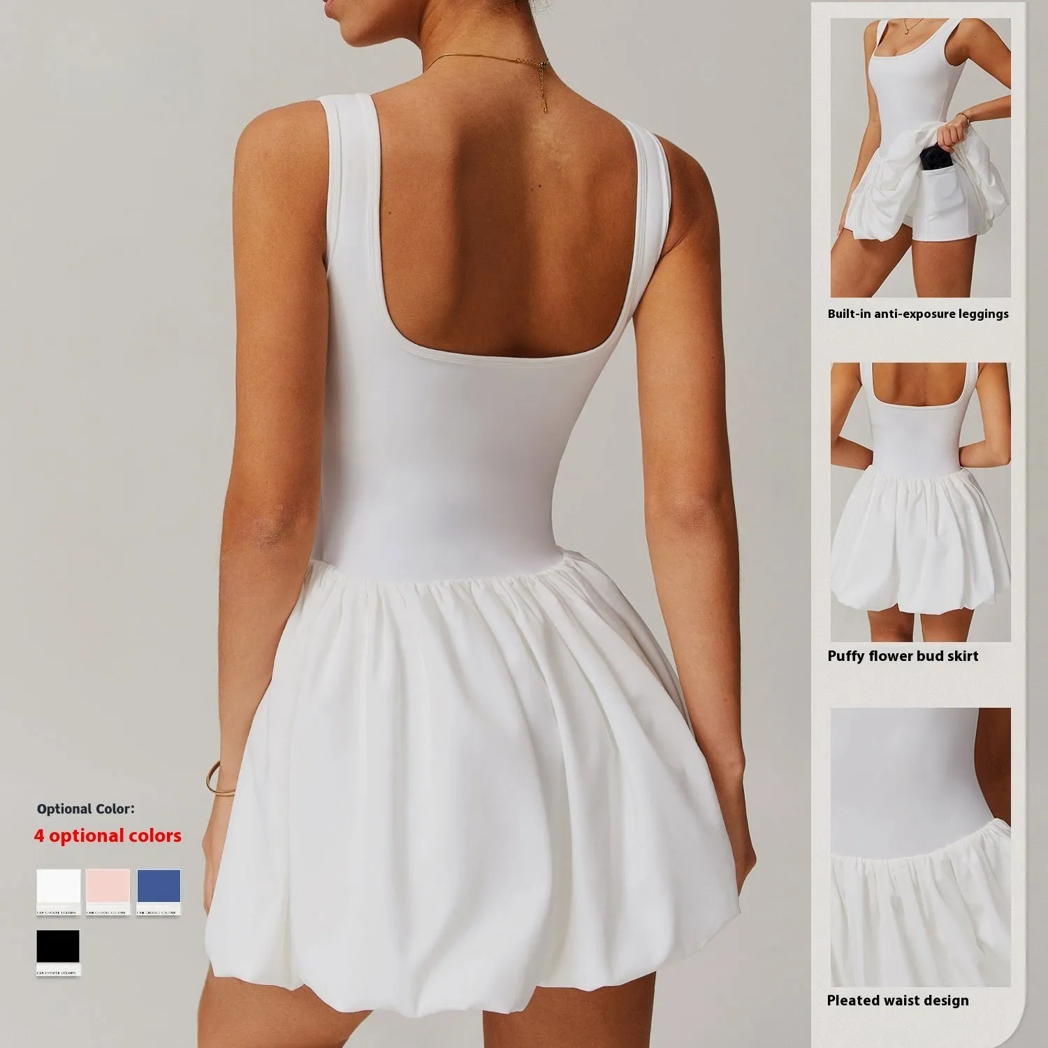 Tennis Sports Dress Outdoor Fake Two-piece