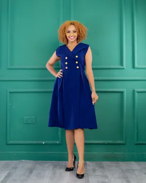 Thayu Dress - Navy Blue