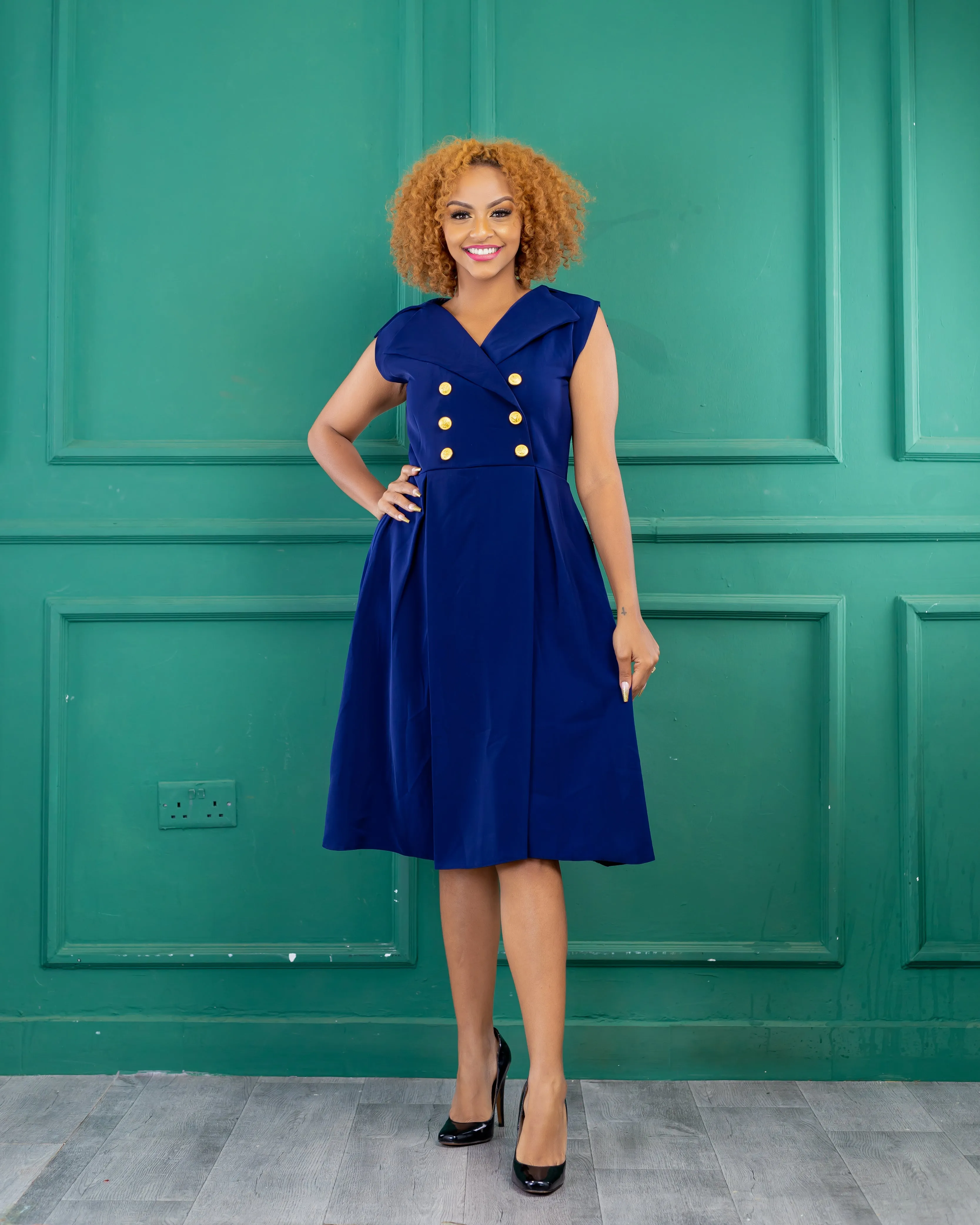 Thayu Dress - Navy Blue