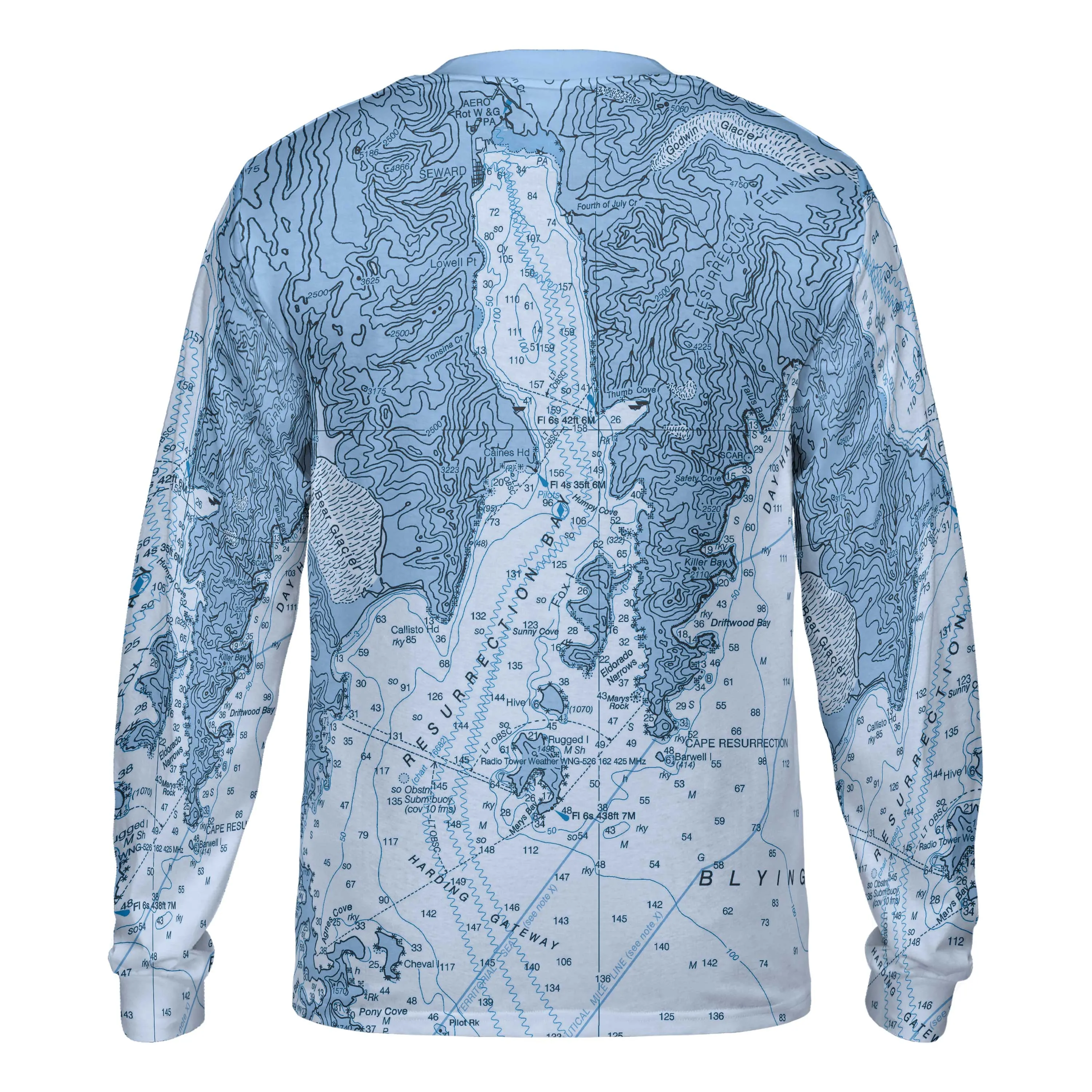 The Resurrection Bay Blues Long Sleeve Performance Tee