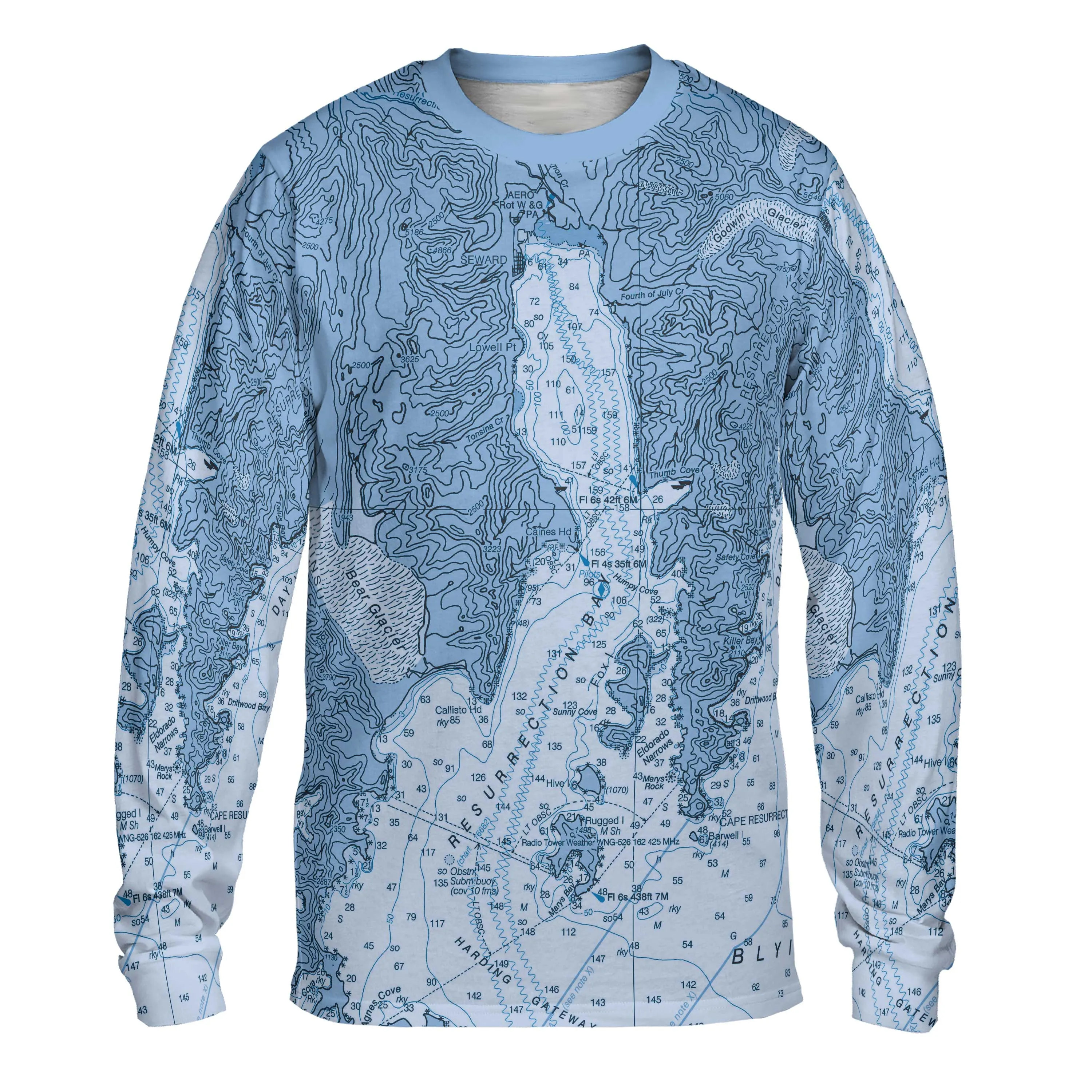 The Resurrection Bay Blues Long Sleeve Performance Tee