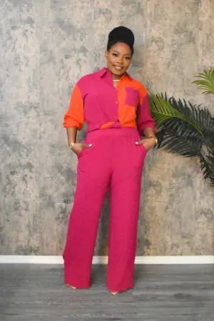 The “Sweetheart” Pink/Red Color Block Set