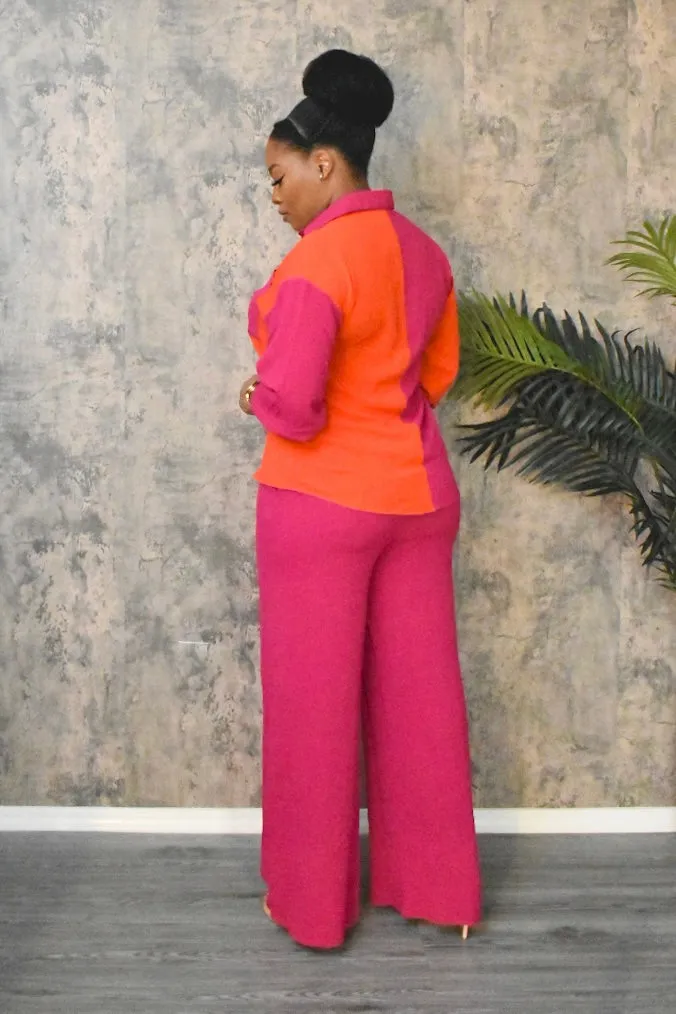 The “Sweetheart” Pink/Red Color Block Set