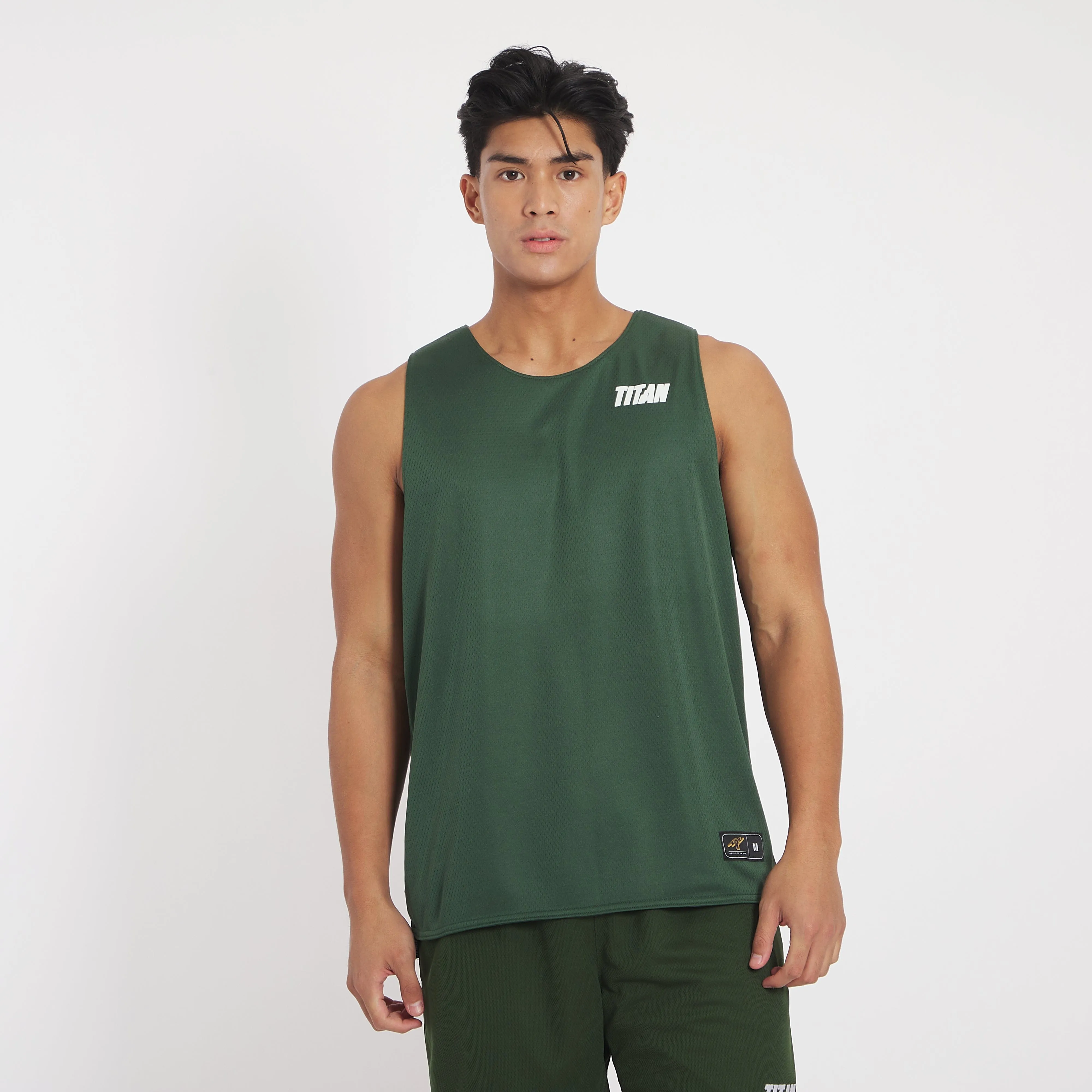 Titan Staples Strike Logo Performance Top - Hunter Green