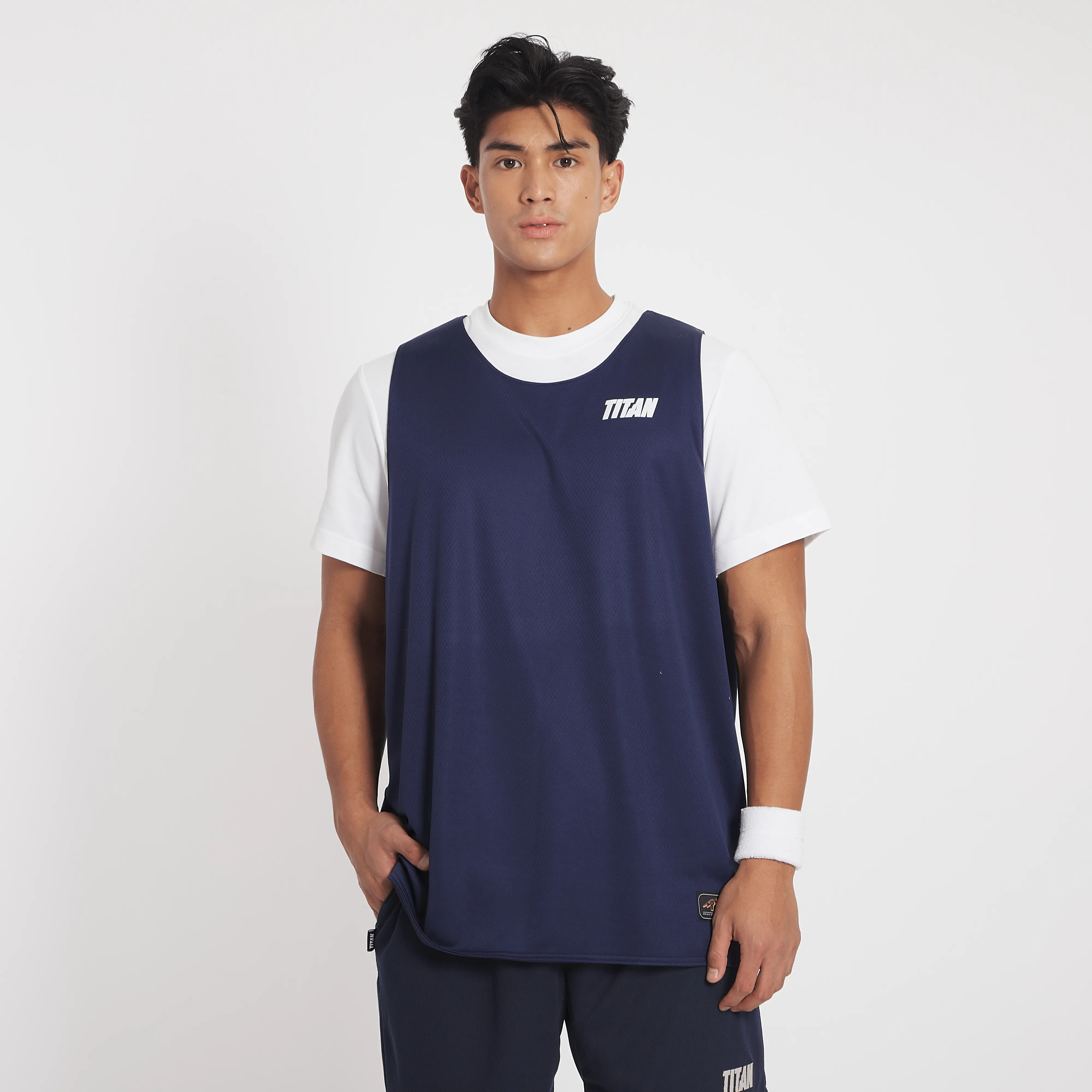 Titan Staples Strike Logo Performance Top - Navy