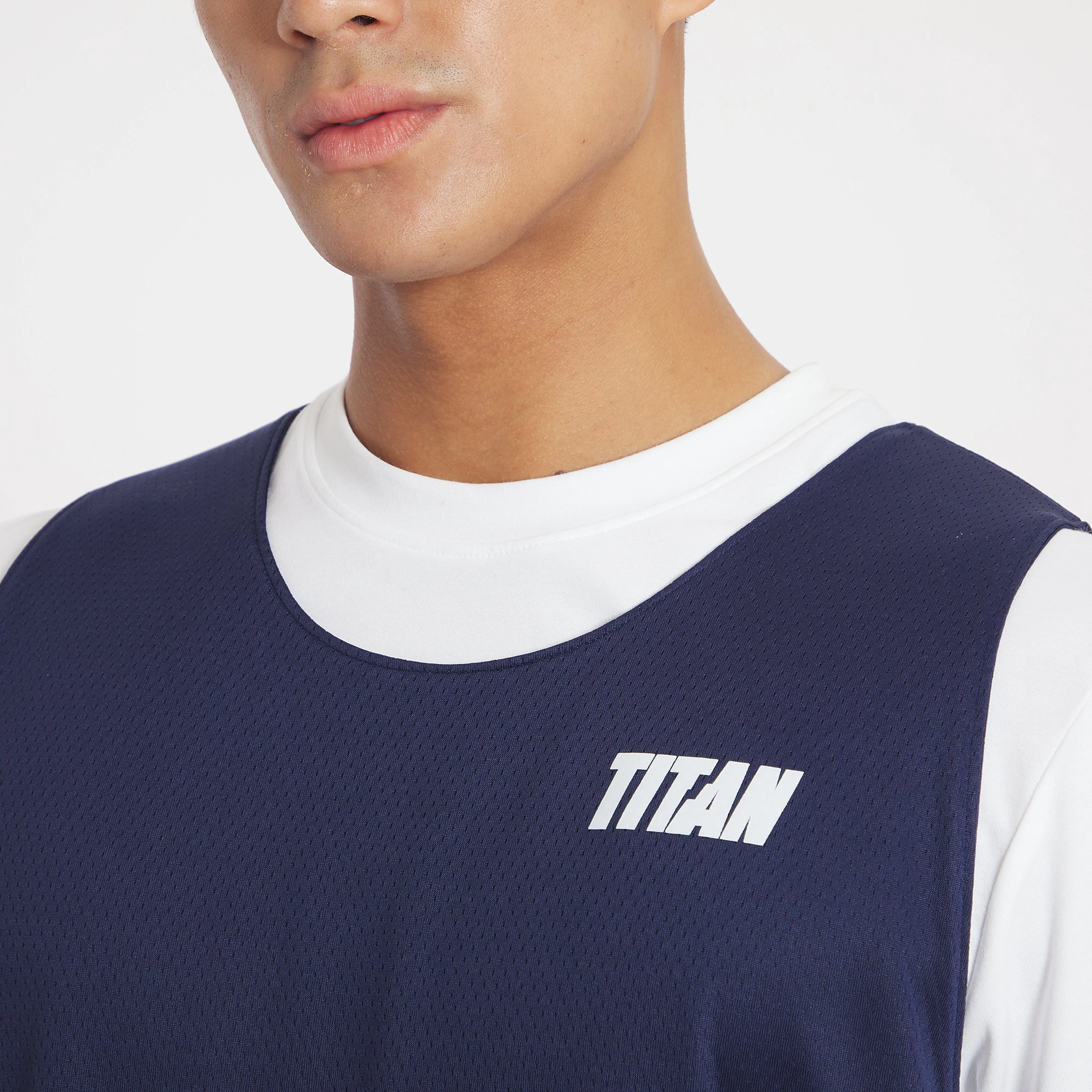 Titan Staples Strike Logo Performance Top - Navy