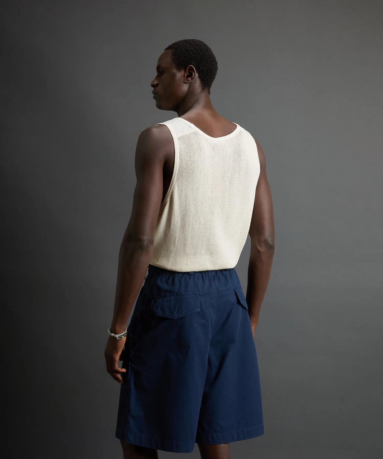 Todd Snyder x Woolrich Mesh Tank in Bisque