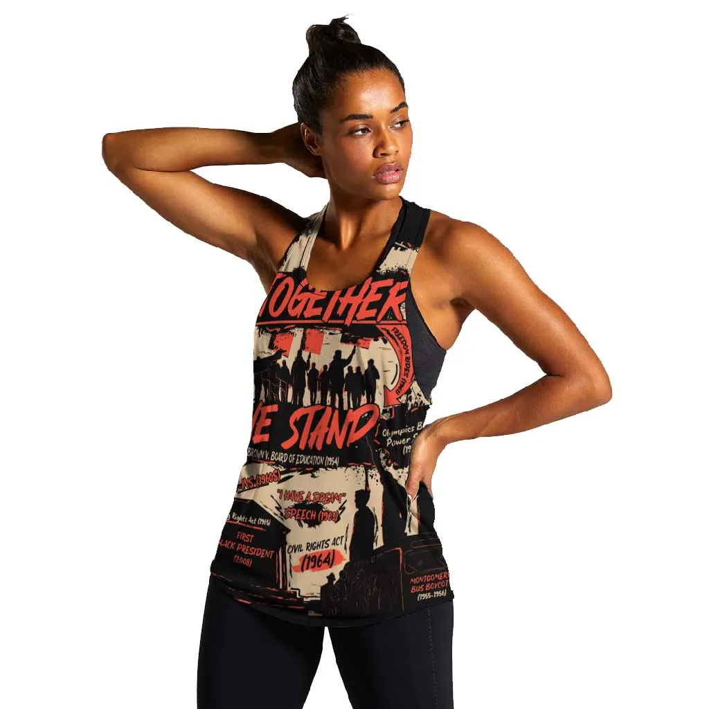 Together We Stand African American Women Racerback Tank Important Milestones History Vintage DT03