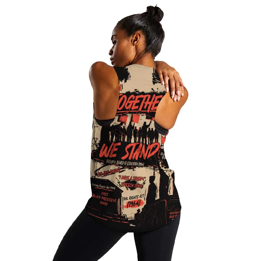 Together We Stand African American Women Racerback Tank Important Milestones History Vintage DT03