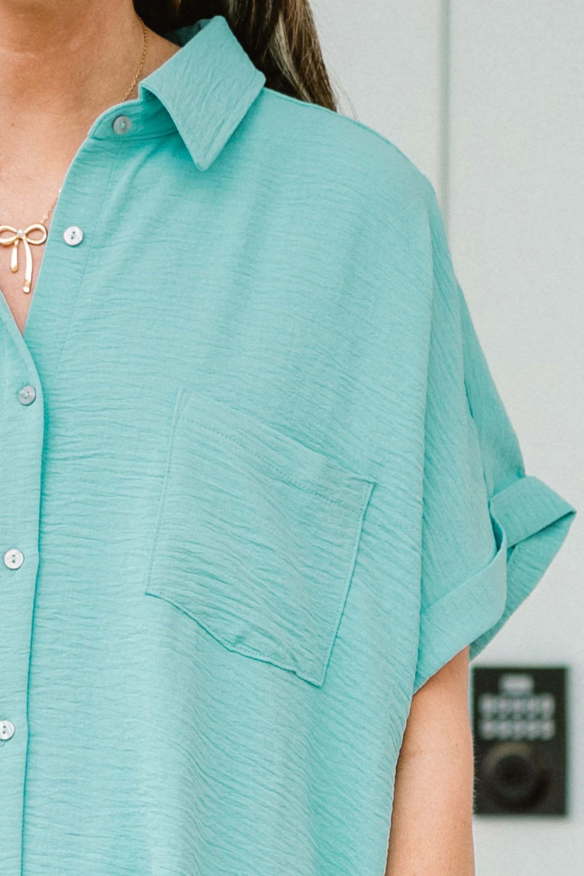 Up In The Air Top, Dusty Teal