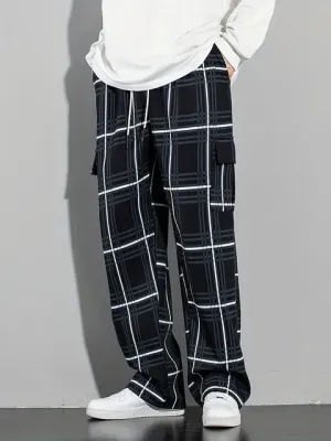 UrbanEase Checkmate Weitbeinige Herren Hose