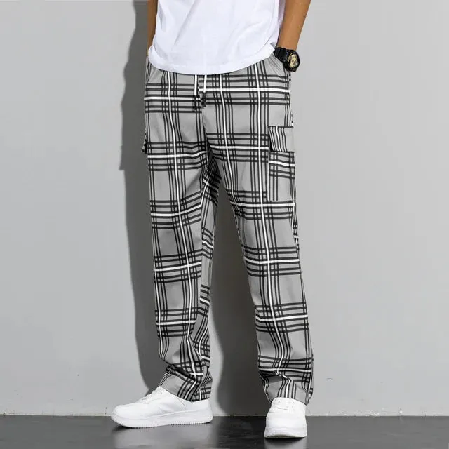 UrbanEase Checkmate Weitbeinige Herren Hose