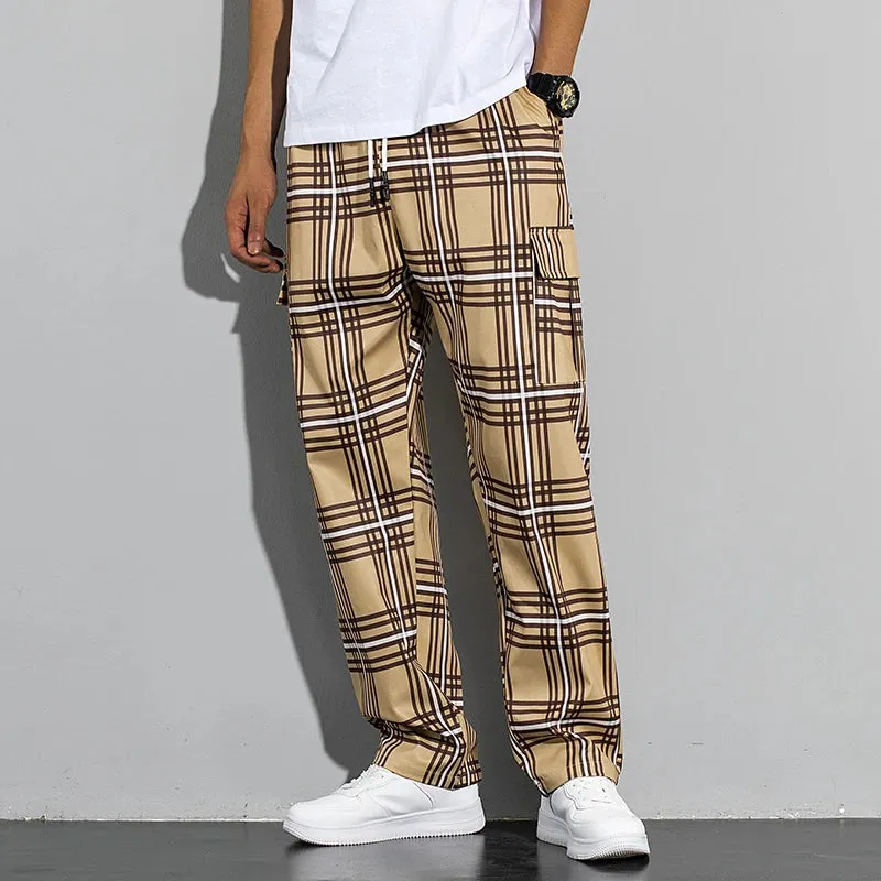 UrbanEase Checkmate Weitbeinige Herren Hose