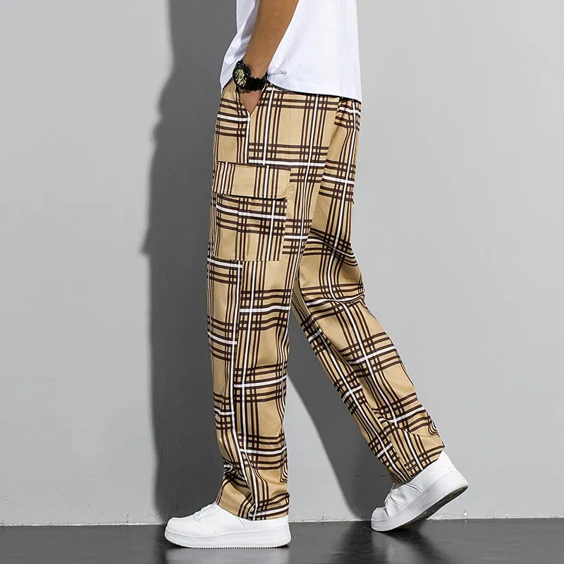 UrbanEase Checkmate Weitbeinige Herren Hose