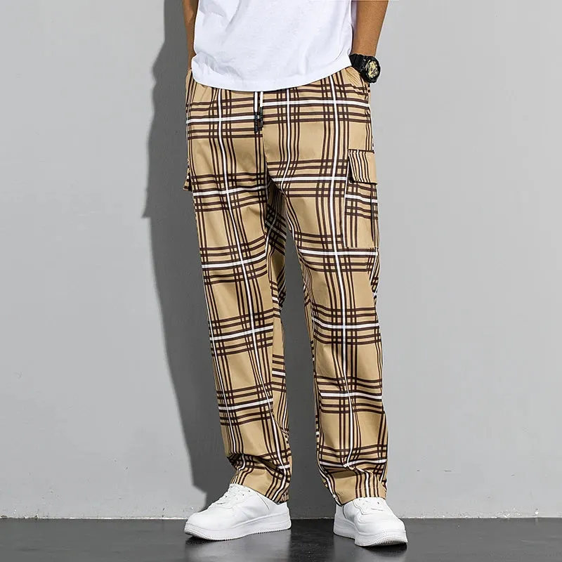 UrbanEase Checkmate Weitbeinige Herren Hose
