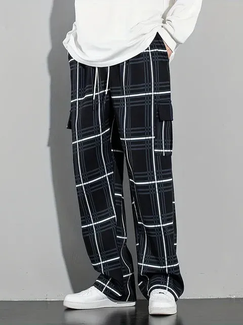 UrbanEase Checkmate Weitbeinige Herren Hose