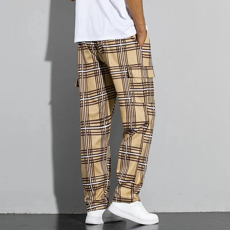 UrbanEase Checkmate Weitbeinige Herren Hose