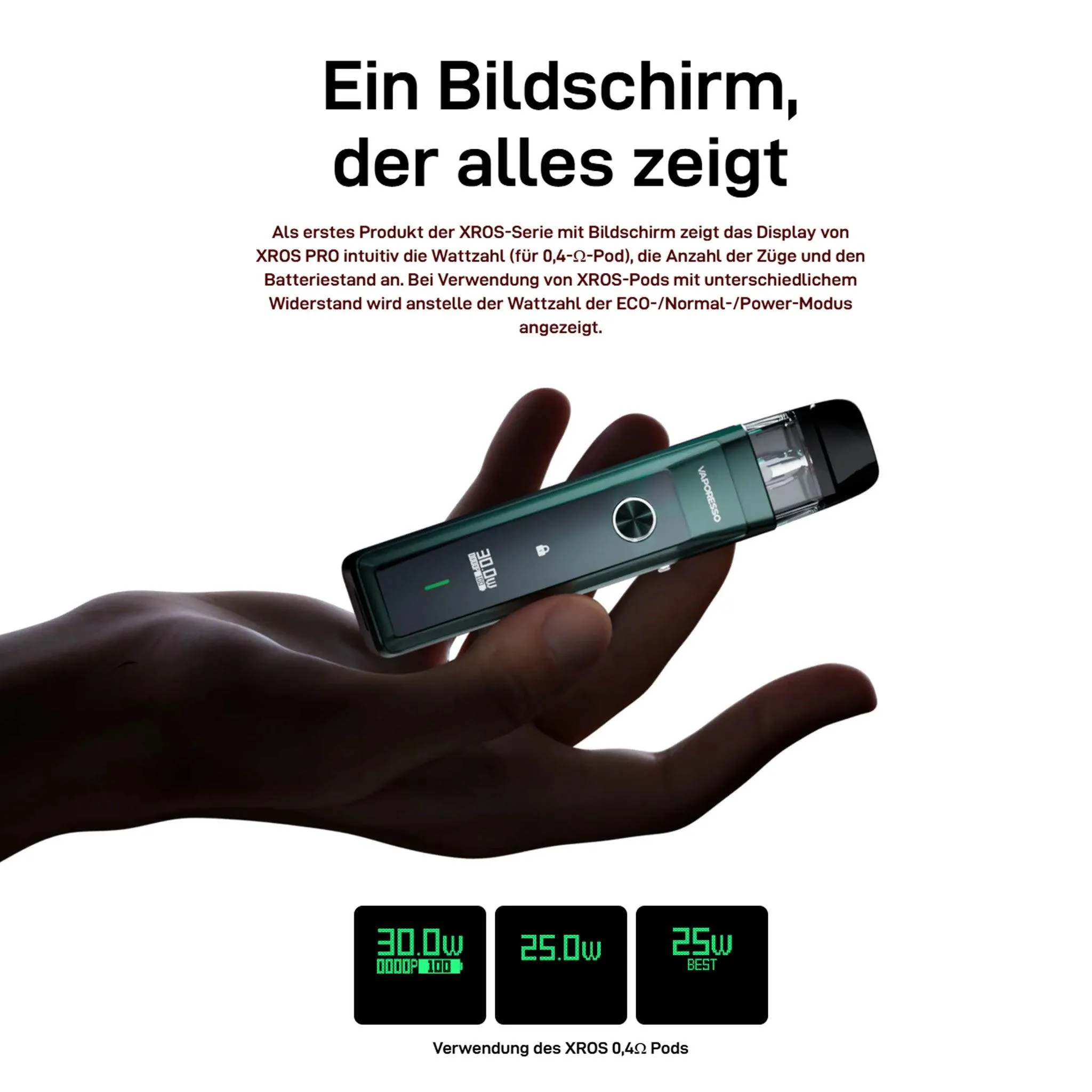 Vaporesso - XROS Pro Kit (3 ml) 1200 mAh E-Zigarette