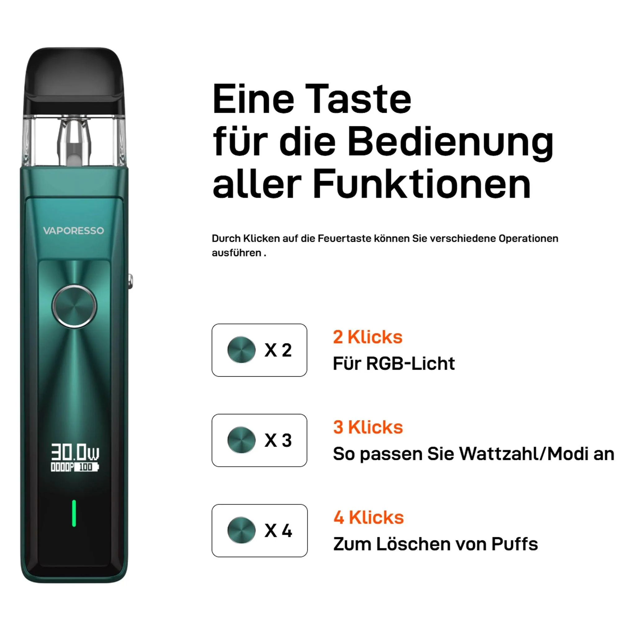 Vaporesso - XROS Pro Kit (3 ml) 1200 mAh E-Zigarette
