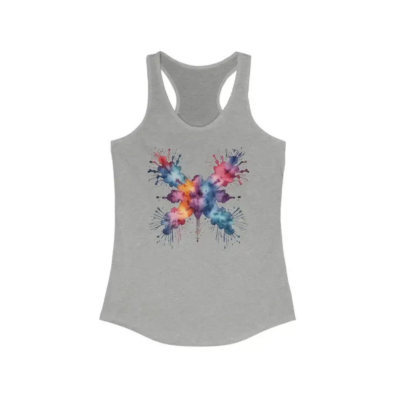 Vibrant Abstract Art Flattering Racerback Tank