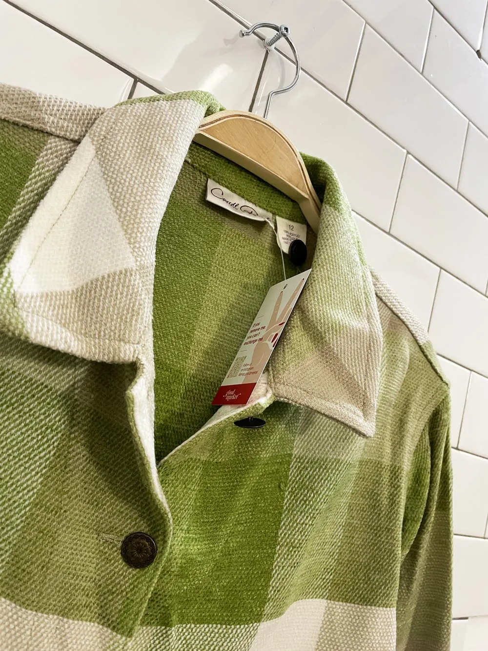 vintage 00s carroll reed plaid shirt jacket
